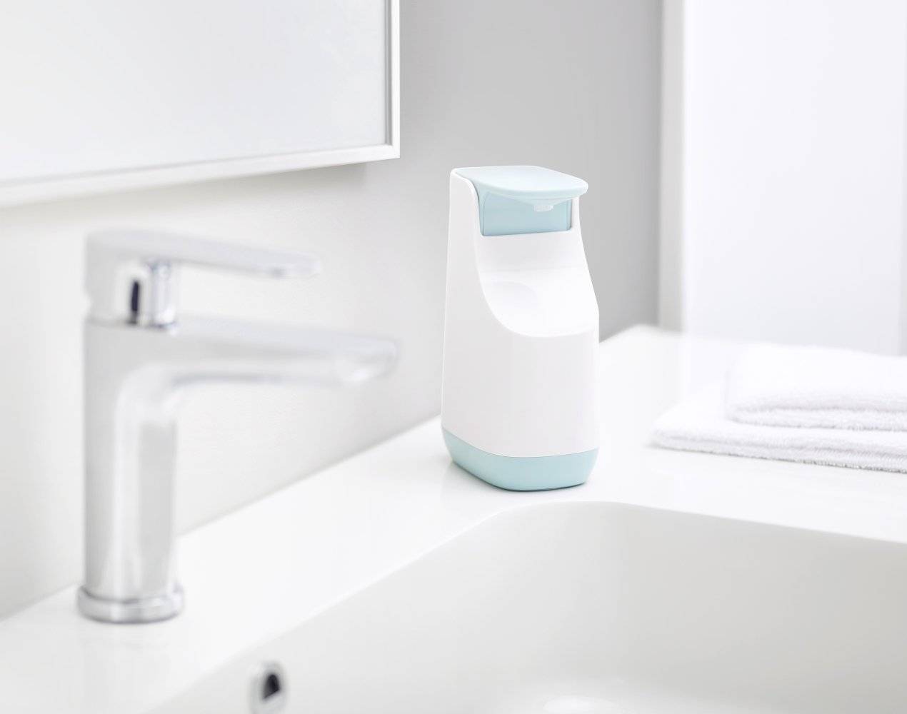 Joseph Joseph Slim Compact Soap Dispenser With Non-drip Nozzle, Blue