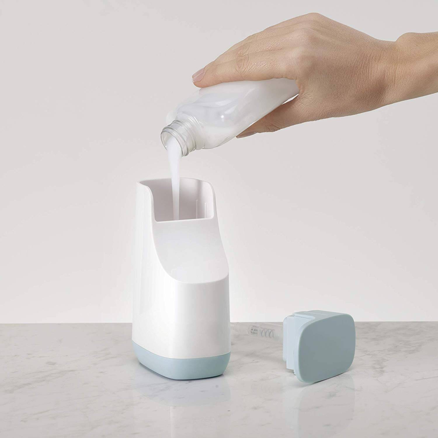 Joseph Joseph Slim Compact Soap Dispenser With Non-drip Nozzle, Blue