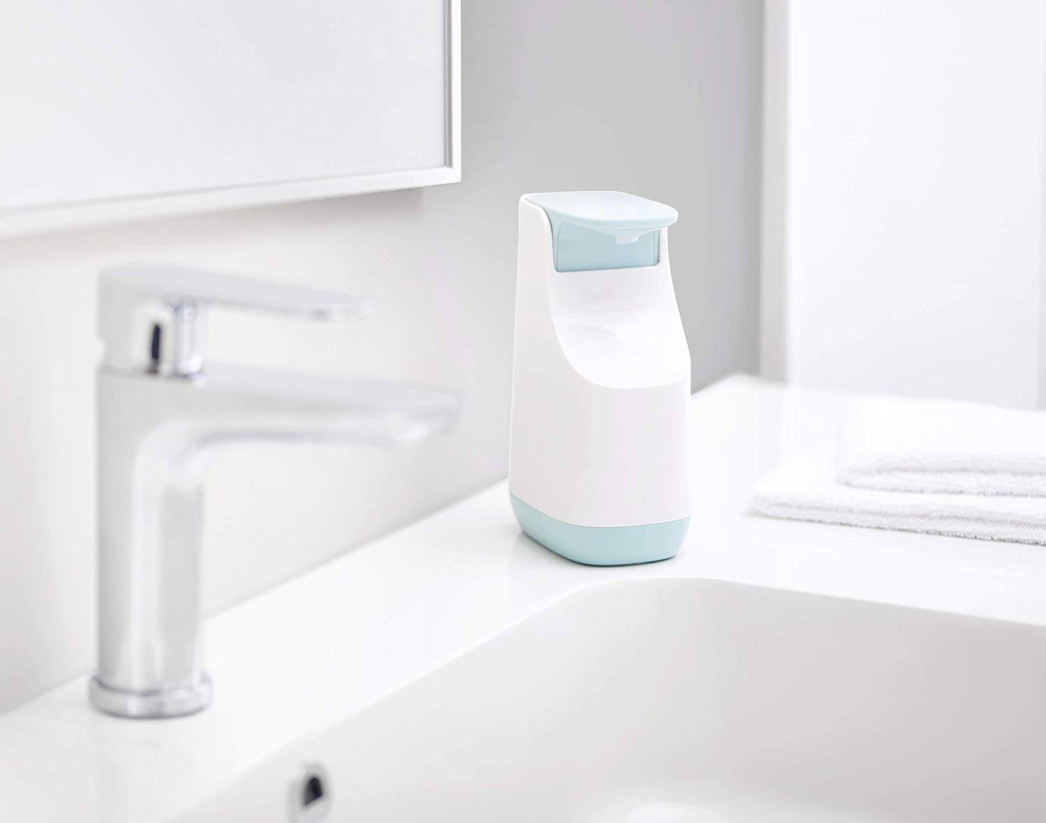 Joseph Joseph Slim Compact Soap Dispenser With Non-drip Nozzle, Blue