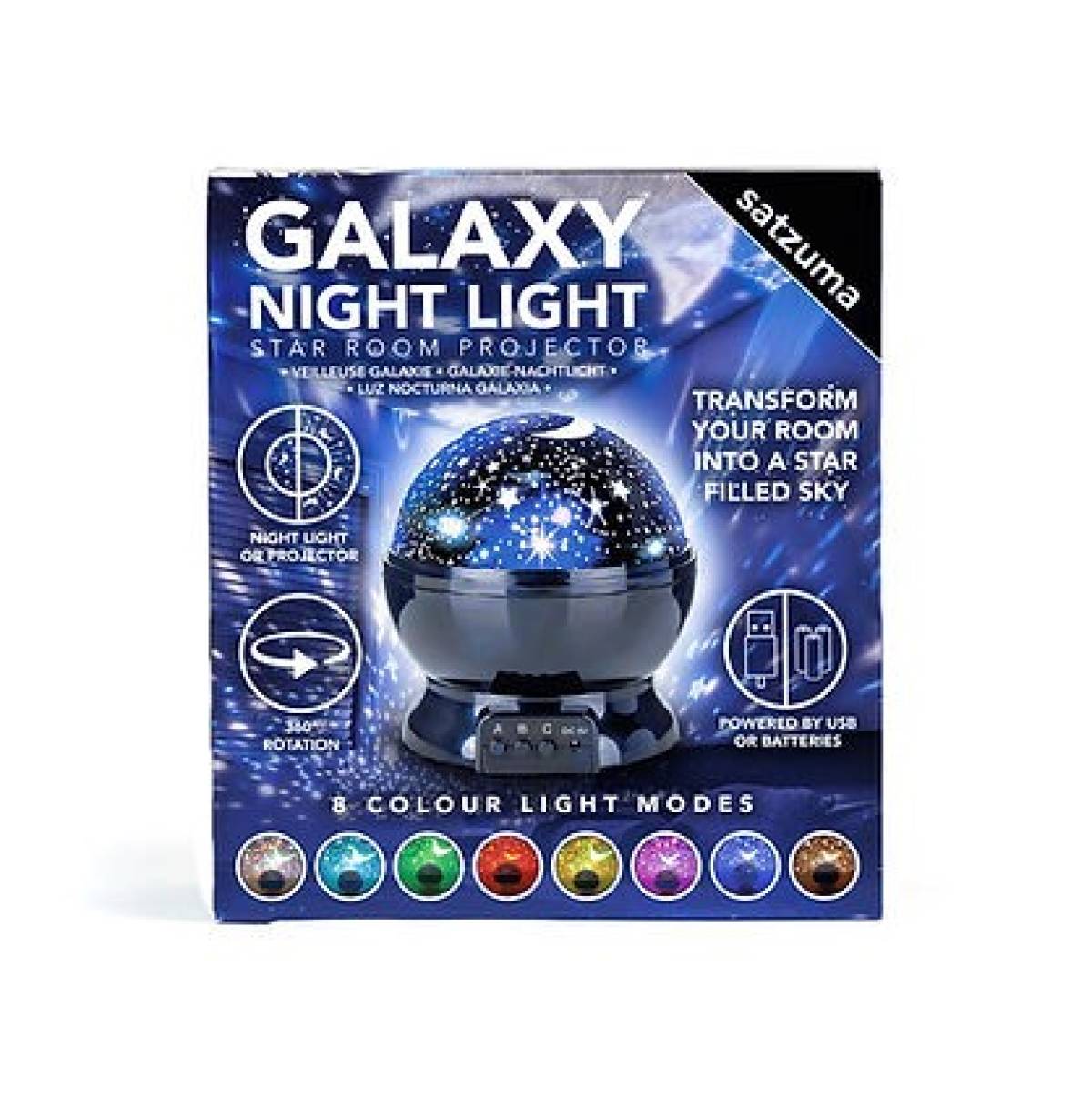 Satzuma Galaxy Night Light Star Room Projector #gblp-02.