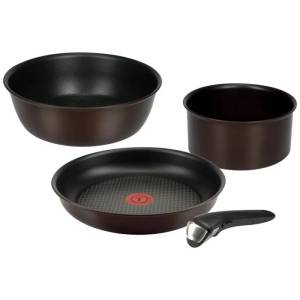 Tefal Ingenio Chef's Delight Set 4pcs:frypan 26,deep Frypan 26 ,saucepan 18,handle