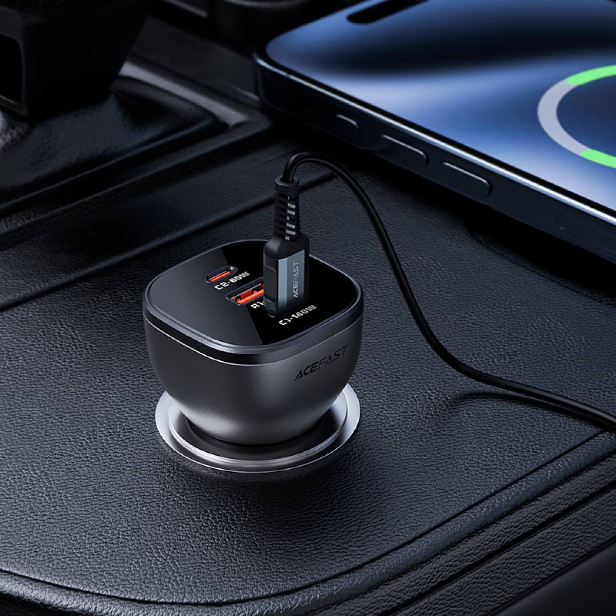 AceFast PWRup 165W Fast Car Charger B14
