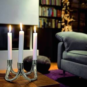 Bow Candle Holder Philippi Set Of 3 123126 Nickel