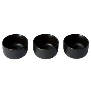 Set Of 3 Mini Bowl Aida Raw Titanium Black 7.5*3.8