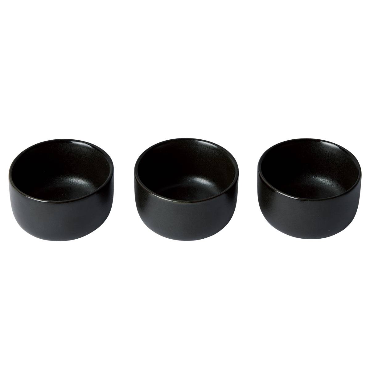 Set Of 3 Mini Bowl Aida Raw Titanium Black 7.5*3.8