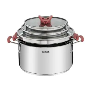 Tefal Opti'space Set Of Stewpots 18/20/24 Cm With Lid G720s674
