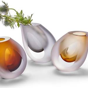 Occhio Vase Philippi Light Brown Glass 139006