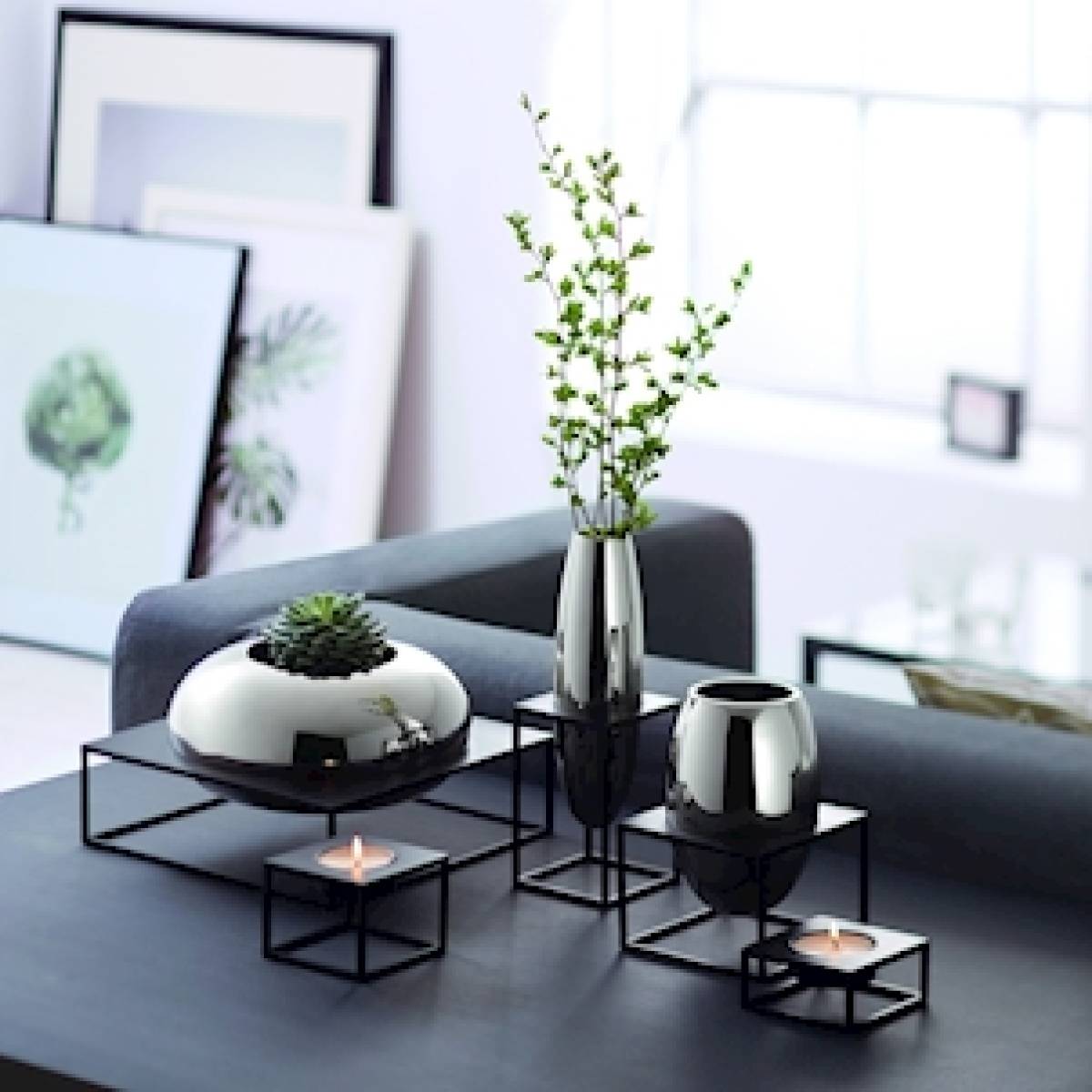 Solero Vase With Stand Philippi 240027 Xl Nickel