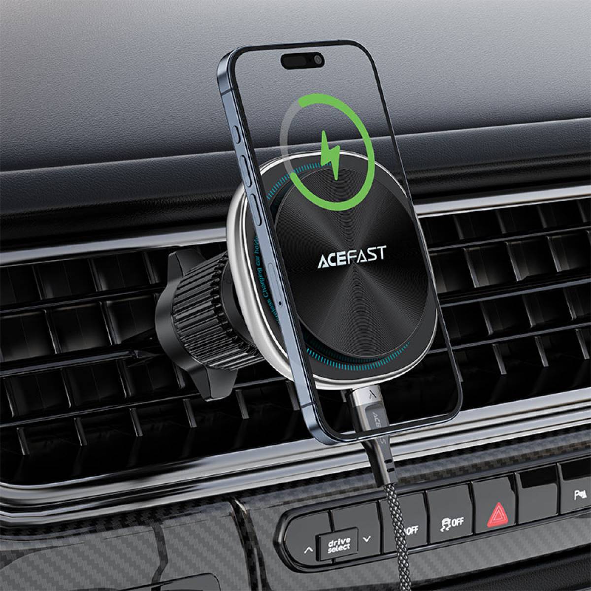 AceFast Fast Wireless Charger Magnetic Car Holder D41