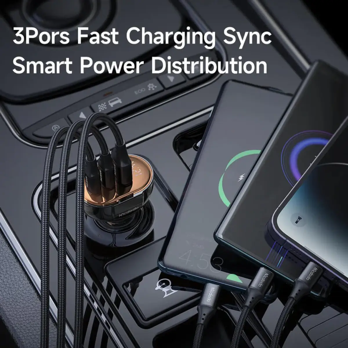 Mcdodo CC-2300 100W 3-Port PD Car Charger