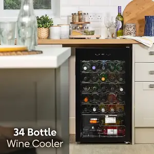 Russell Hobbs 34 Bottle Wine & Drinks Cooler +