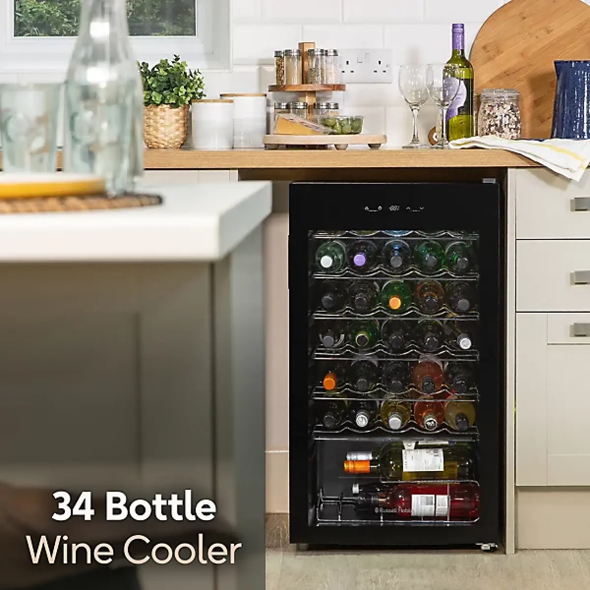 Russell Hobbs 34 Bottle Wine & Drinks Cooler +