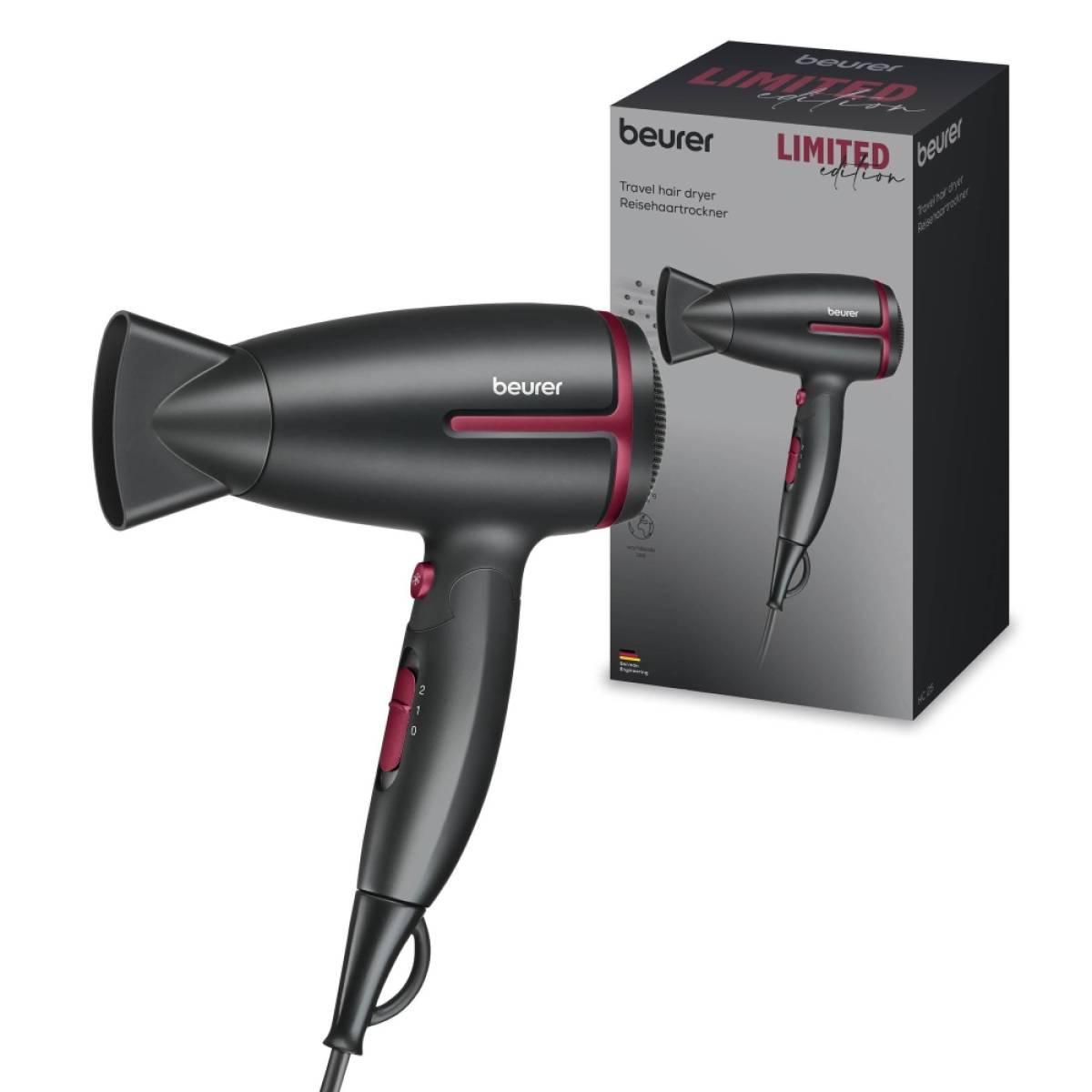 Beurer Limited Edition 1600w Travel Hair Dryer Hc 25 Le