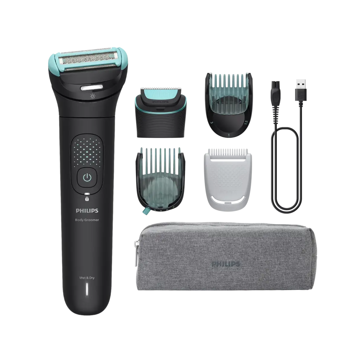 Philips Bodygroom , Wet & Dry , Cordldual-head System , Triple