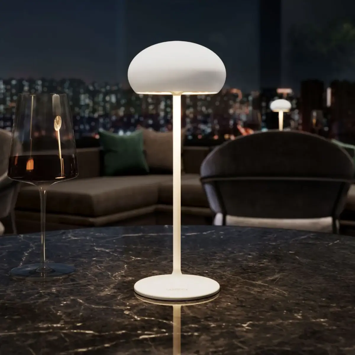 Table Lamp 23cm Sompex Pebble 78687 Graphite Brushed