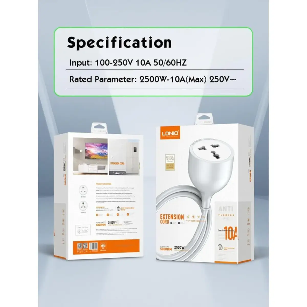 LDNIO SC1017 Extension Cable 5M 2500W