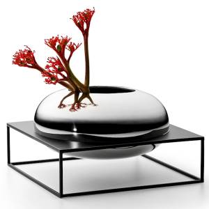 Solero Vase With Stand Philippi 240027 Xl Nickel