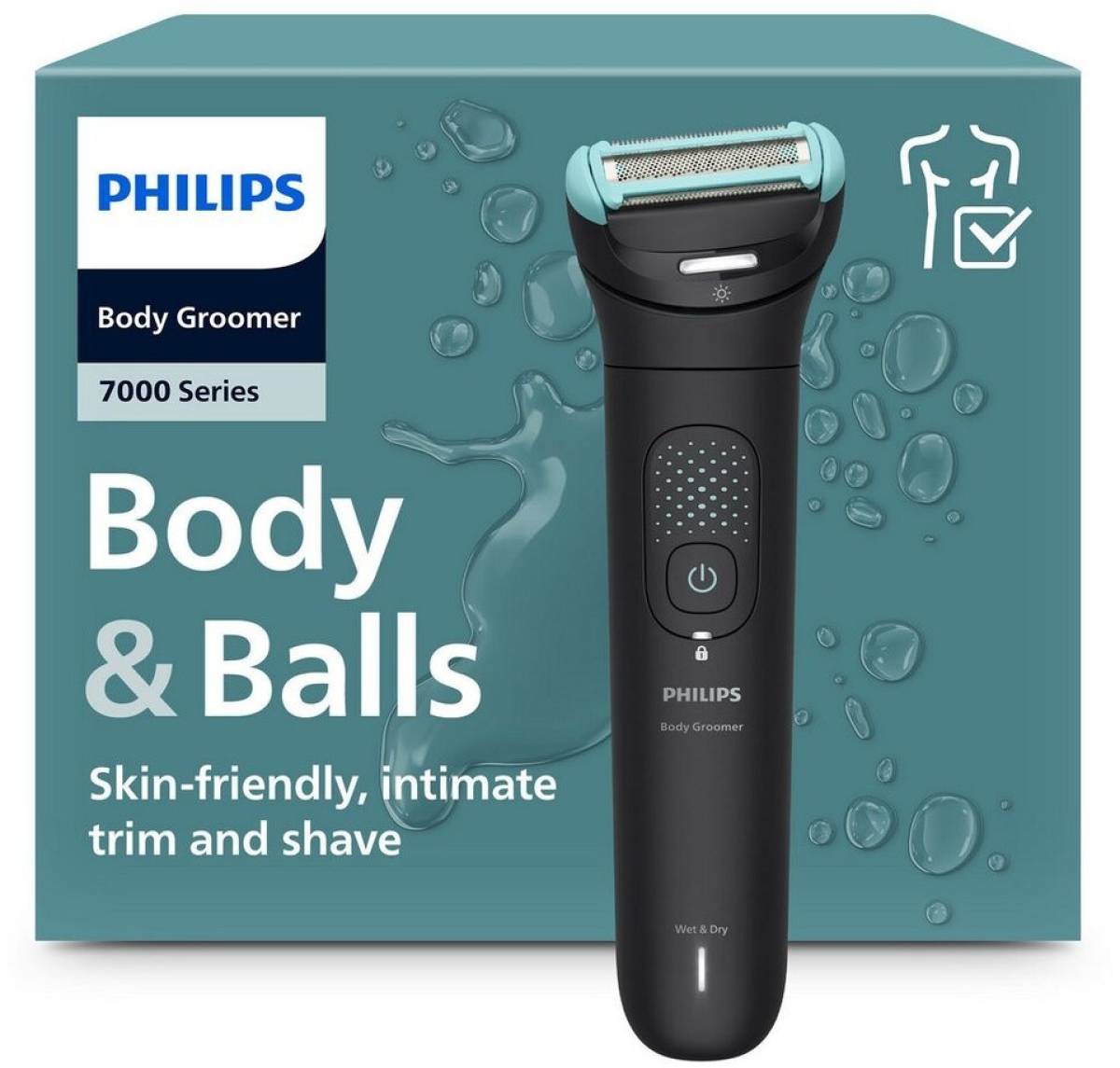 Philips Bodygroom , Wet & Dry , Cordldual-head System , Triple