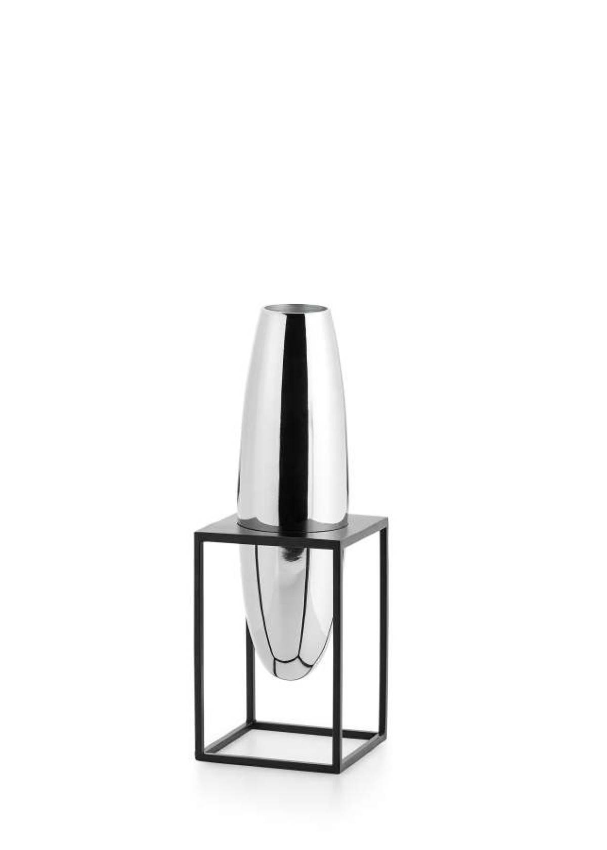 Solero Vase With Stand 30cm S Philippi 240025 Nickel