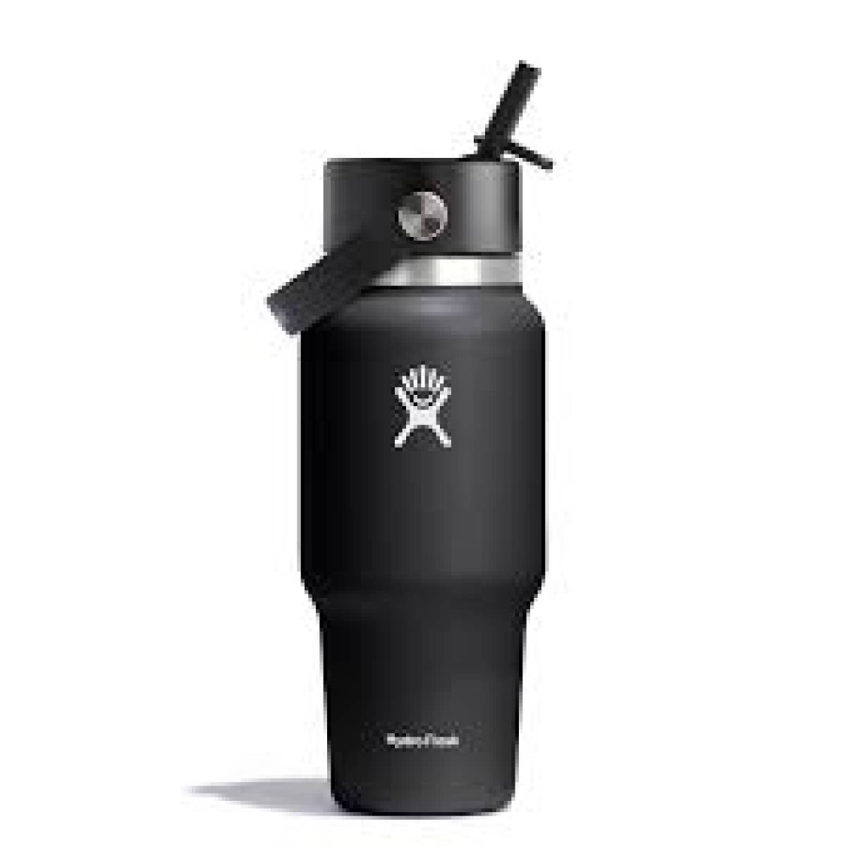 Hydroflask - 24 Oz Wide Flex Straw Travel Bottle Black