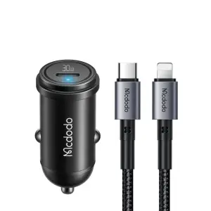 Mcdodo CC-7492 PD30W Fast Car Charger Kit (USB-C to Lightning)