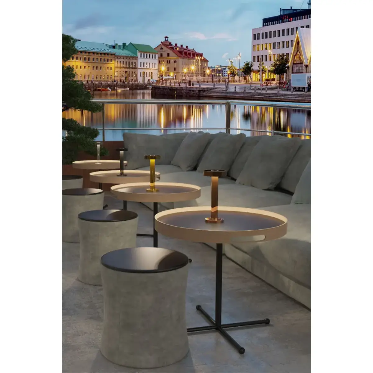 Sompex Boro 20cm Table Lamp 78324 Chrome
