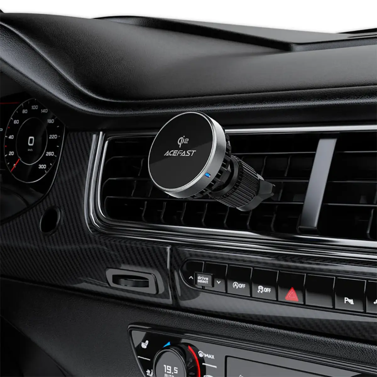 AceFast AirCharge Qi2 Magnetic Charger Car Holder D40