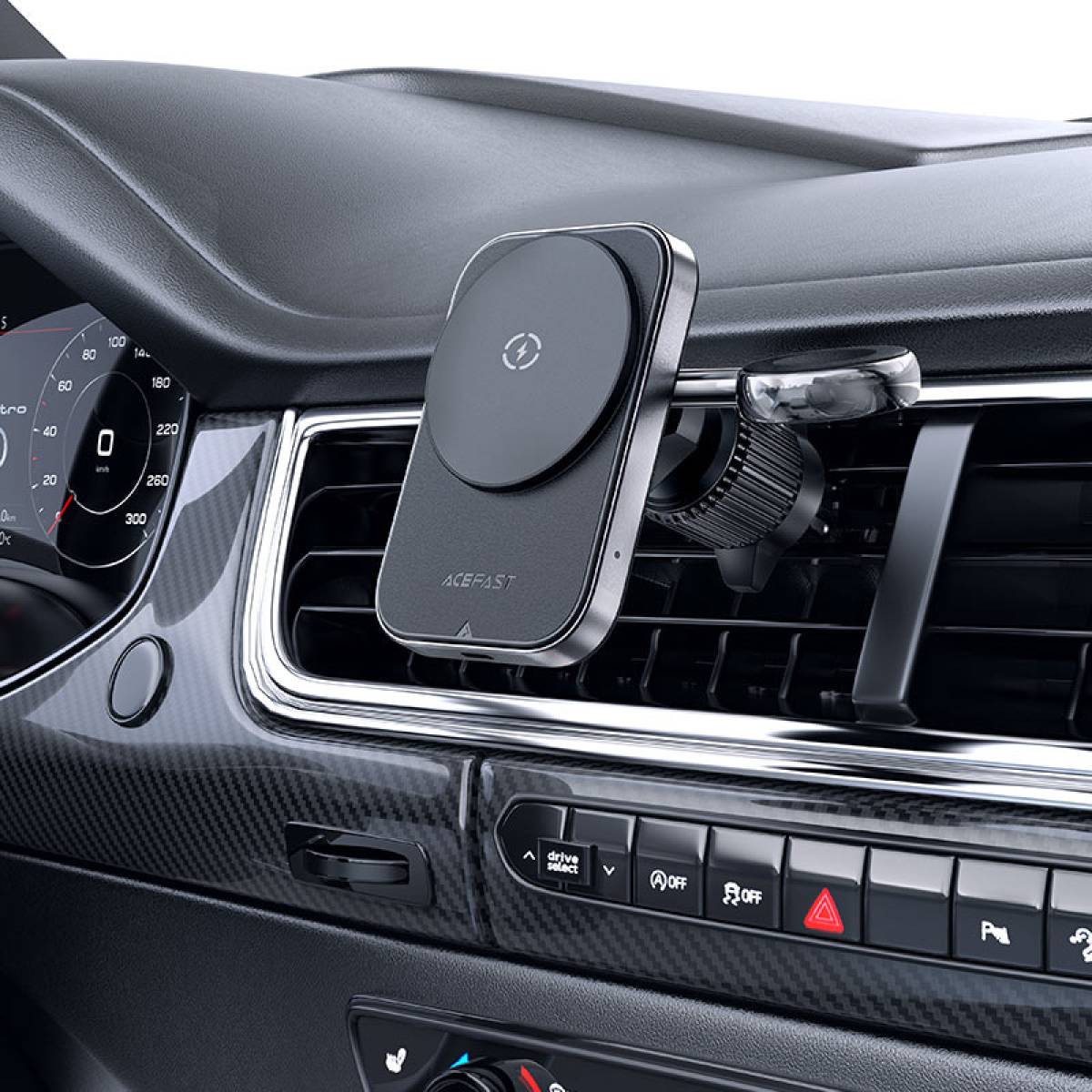 AceFast AirCharge Fast Wireless Charger Car Mount Holder D18