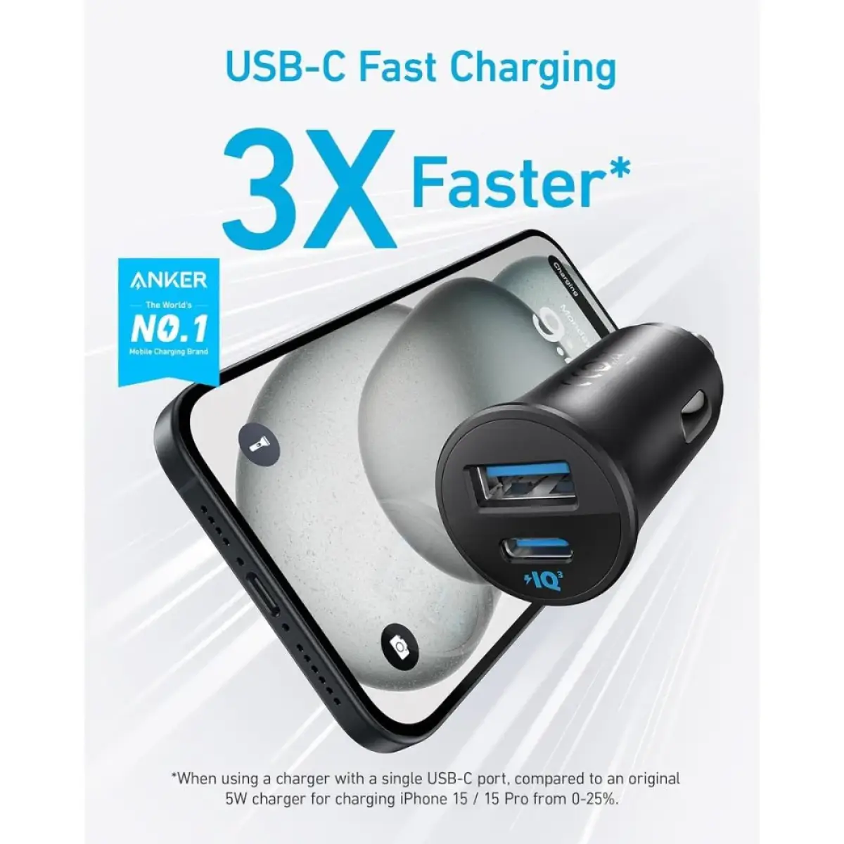 Anker 30W Ultra Compact Dual Port Car Charger