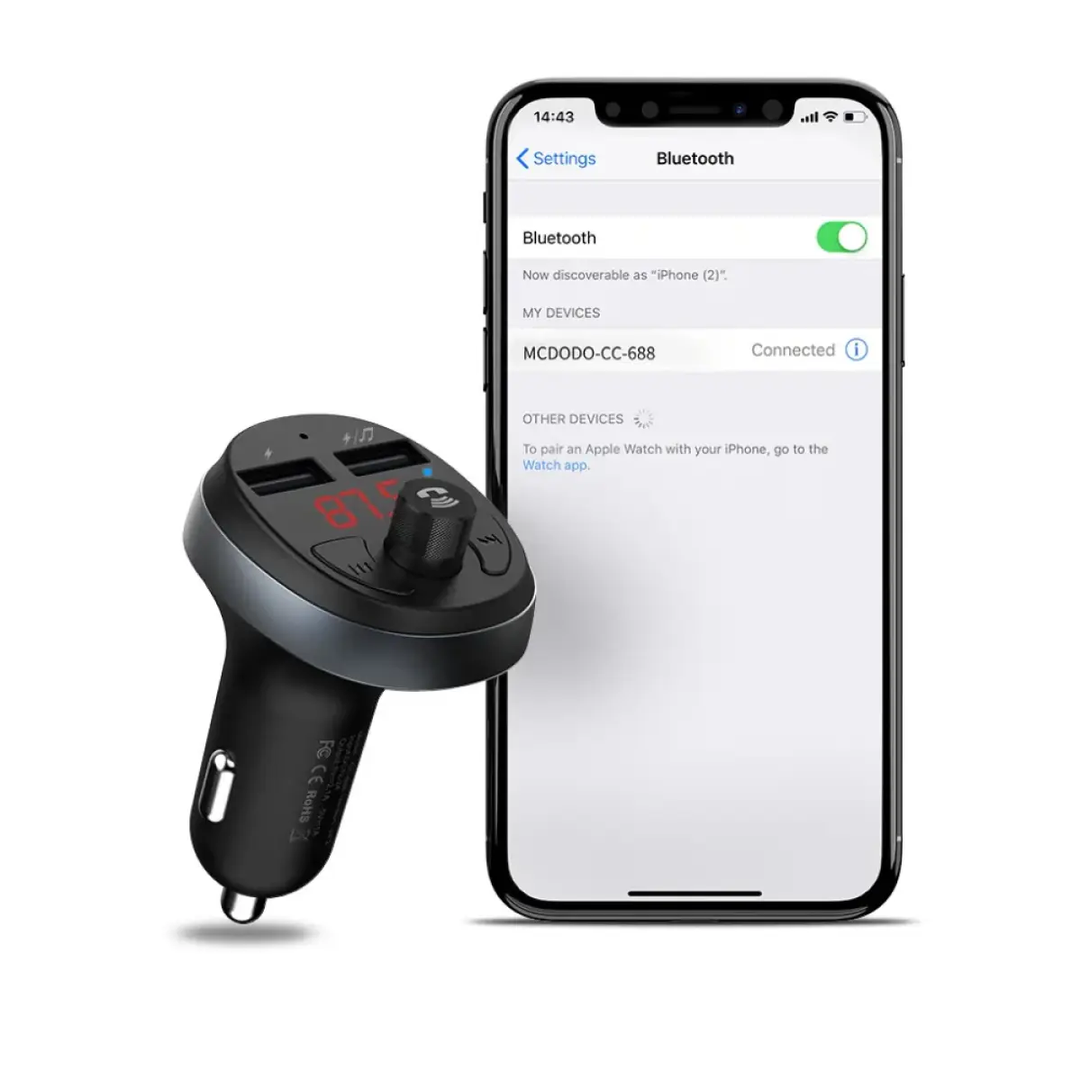 Mcdodo CC-6880 Bluetooth FM Transmission Car Charger