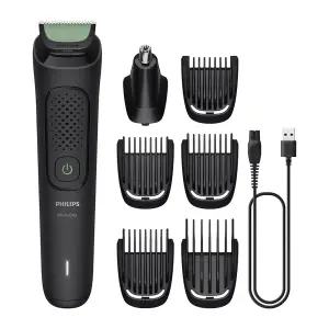Philips Multigroom 7-in-1 Face & Hair Grooming Kit - Nose/ear Trimmer, Beard & Hair Combs, 60-min Runtime | Mg3920