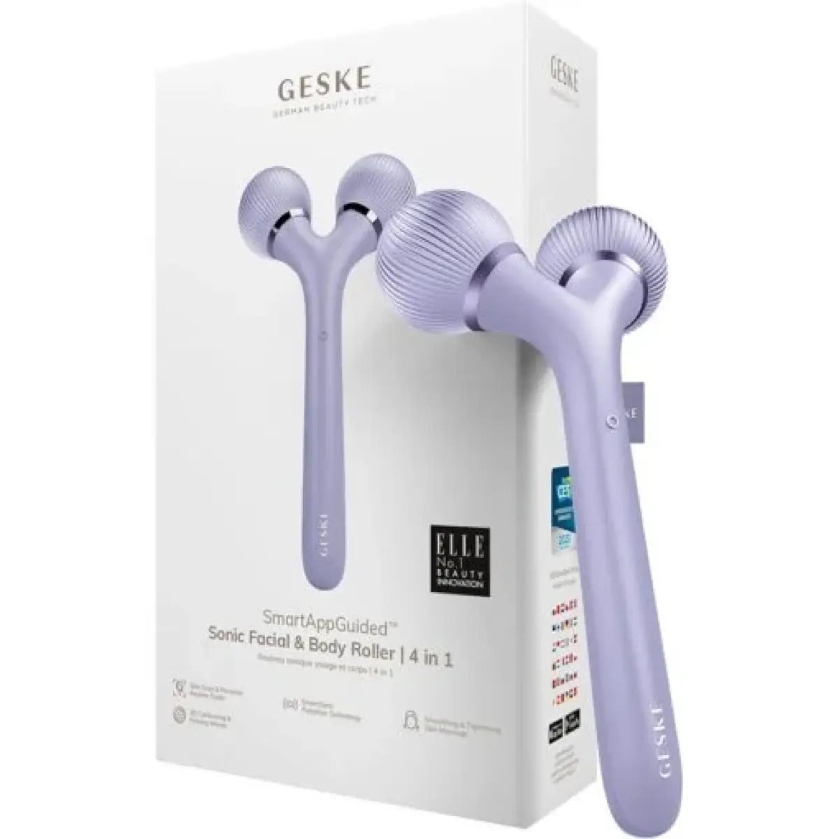 GESKE 000041 Derma Roller Sonic Facial & Body Roller | 4 in 1