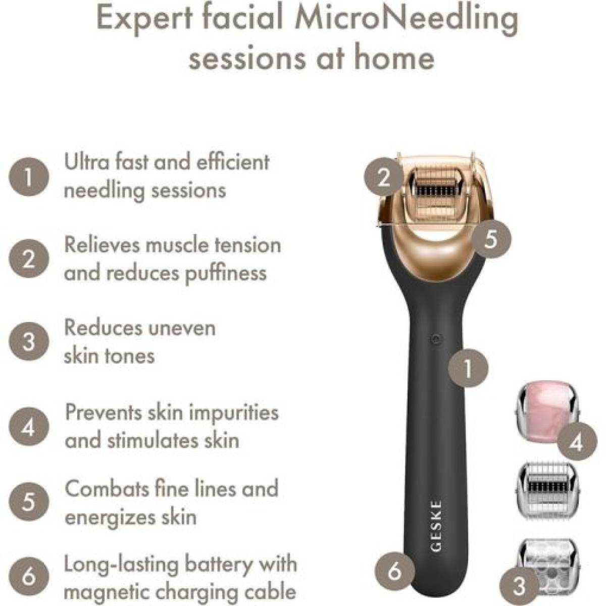 GESKE 000053 MicroNeedling MicroNeedle Face Roller | 9 in 1
