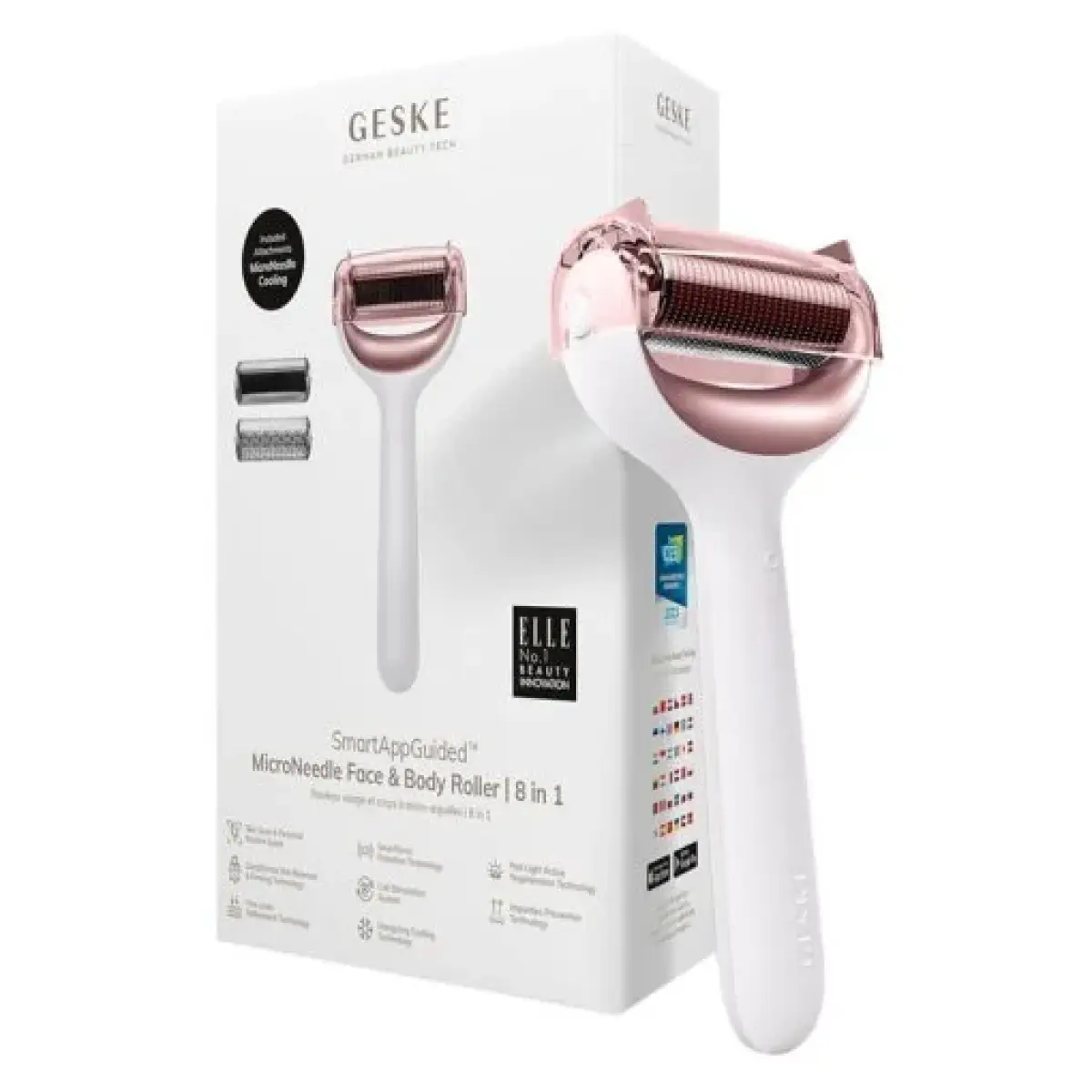 GESKE 000043 MicroNeedling MicroNeedle Face & Body Roller | 8 in 1