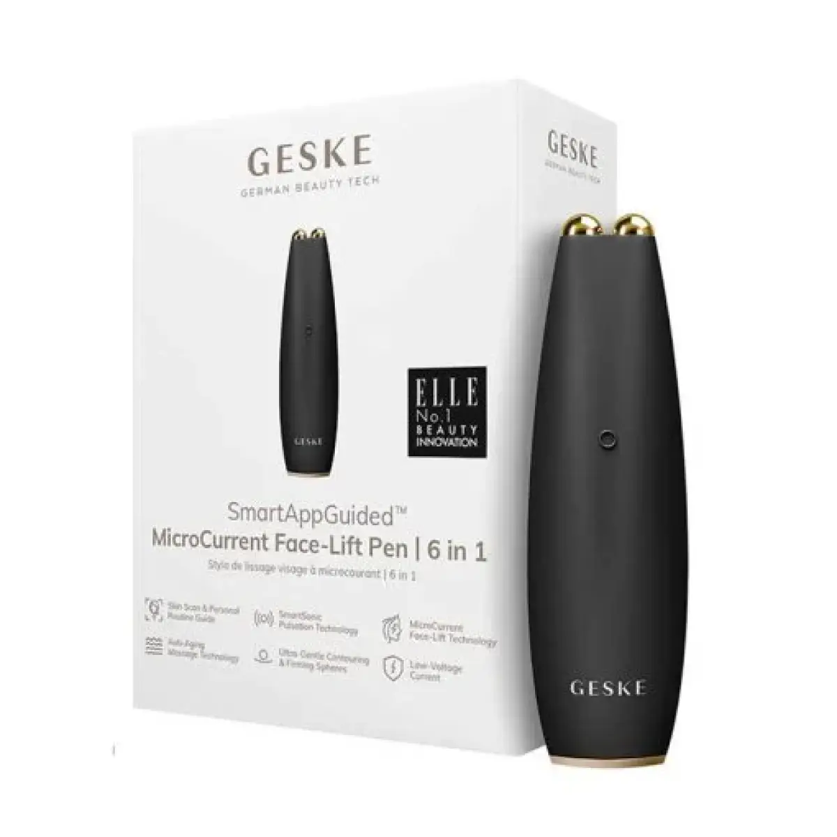 GESKE 000013 MicroCurrent & MicroDermabrasion Face-Lift Pen | 6 in 1