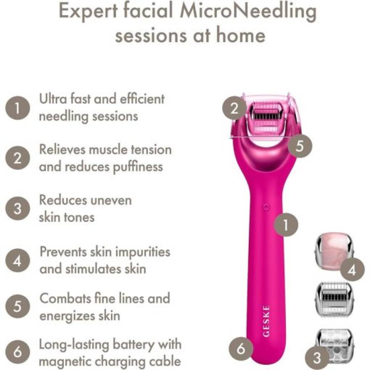 GESKE 000053 MicroNeedling MicroNeedle Face Roller | 9 in 1