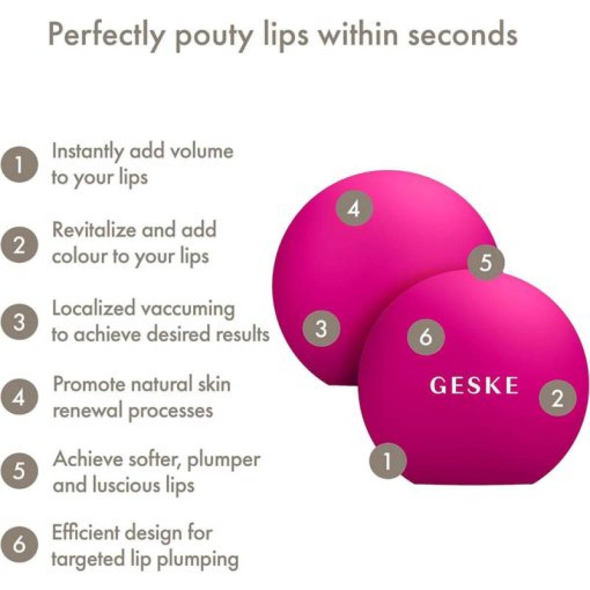 GESKE 000055 Lip Plumper Lip Volumizer & Booster | 4 in 1