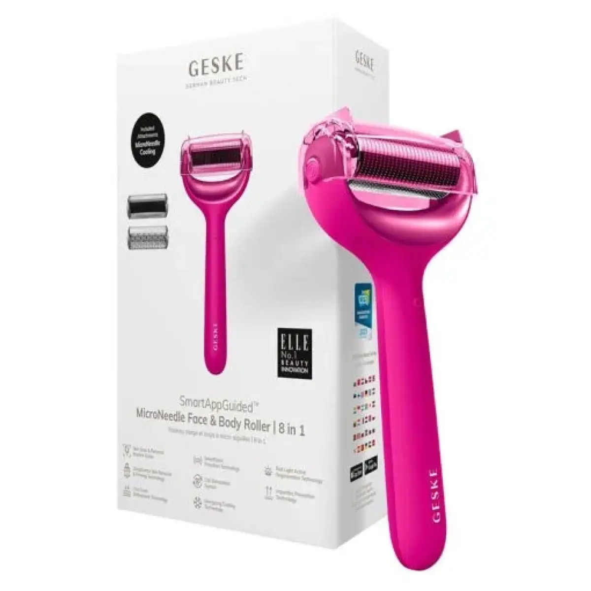 GESKE 000043 MicroNeedling MicroNeedle Face & Body Roller | 8 in 1
