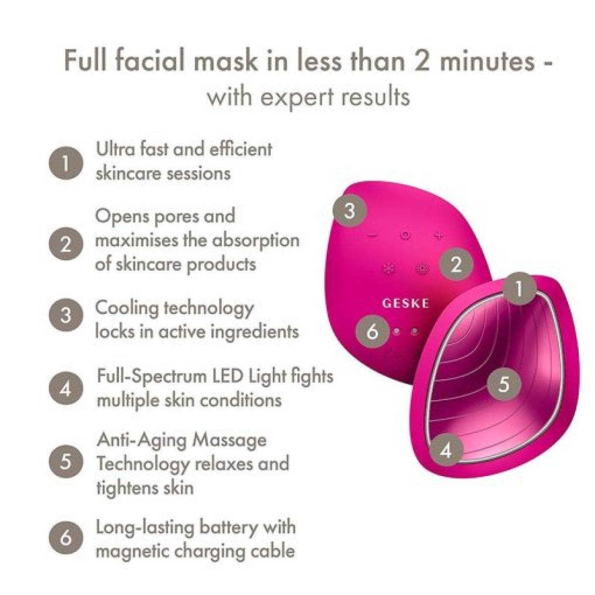 GESKE 000002 Face Masks Sonic Warm & Cool Mask | 9 in 1