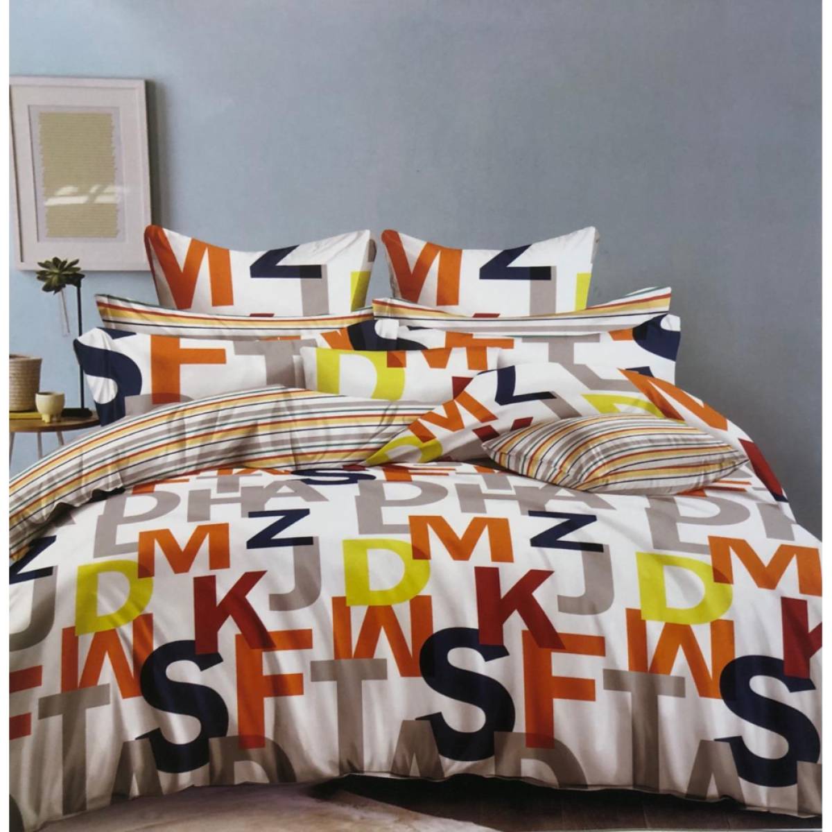 Comfy Bed Set Sac 160x205 Yellow, Blue, Orange, Rzln-110145yb