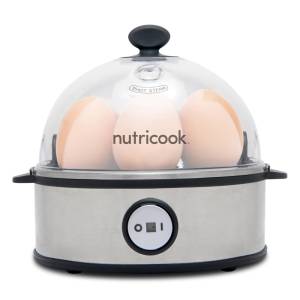 Nutricook Rapid Egg Cooker With Tray Which Holds Upto 7 Eggs, 360w, Stainless Steel, Prepares Soft, Medium, Or Hard-boiled Eggs, Nc-ec360