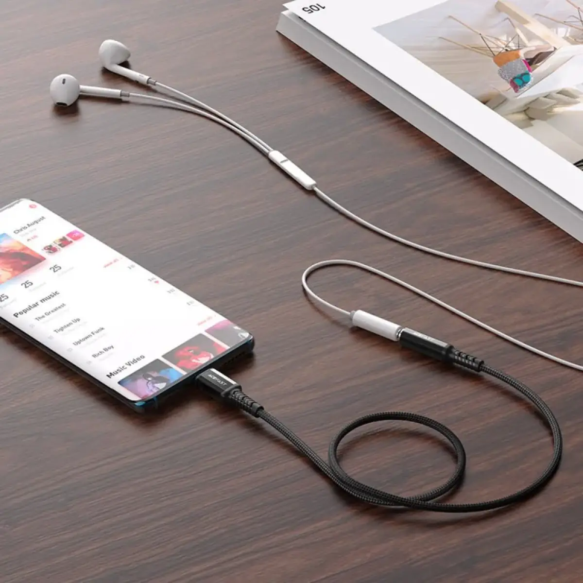 AceFast HI-FI Audio cable USB-C Headphones Adapter C1-07