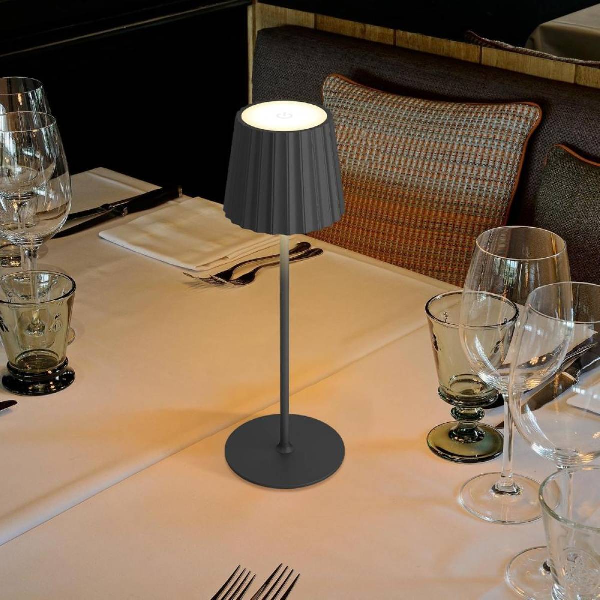 Cordless Led Table Lamp, Portable & Rechargeable With Touch Control – Black, Sk852