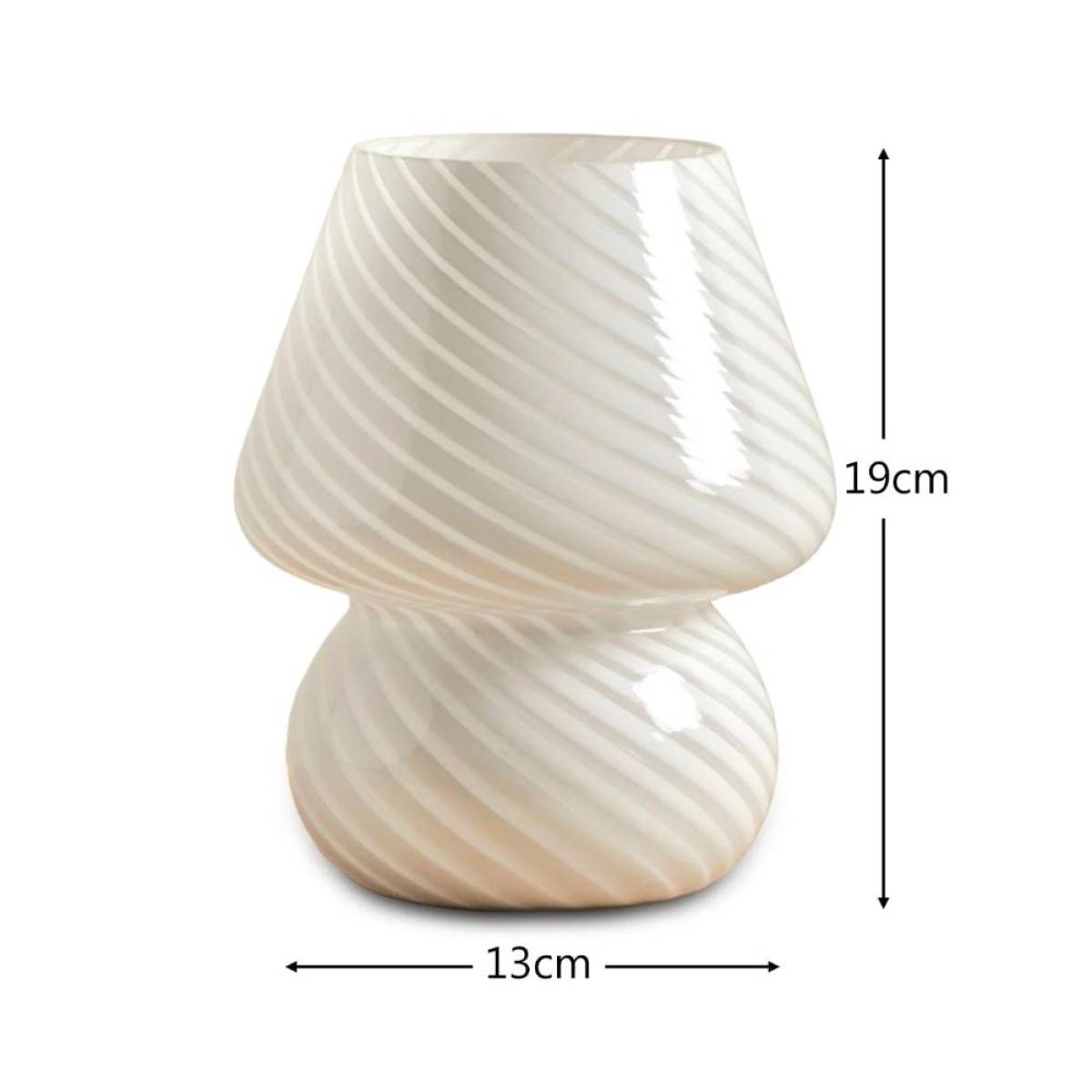 Striped Glass Accent Lamp – 18 cm, Elegant Plug-in Lighting, Sk1951424