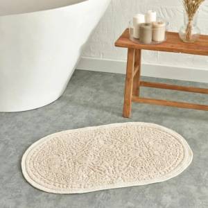 Karaca Home Vista Oval Floor Mat – 90 X 60 Cm, Ecru, 200.22.02.0013