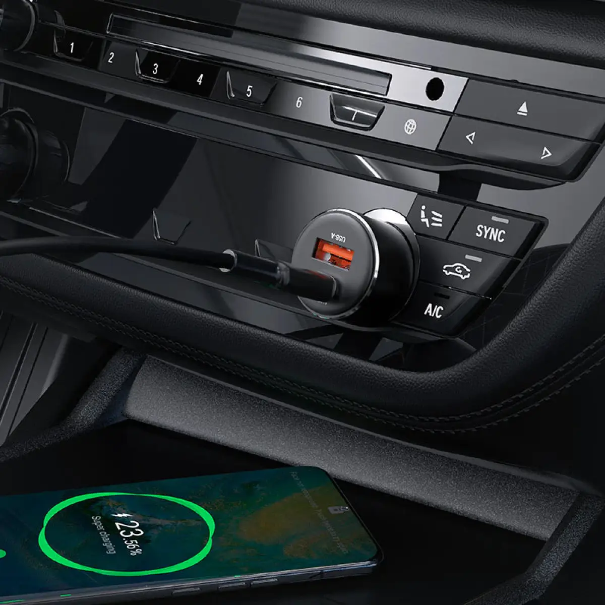 Acefast 60W Dual Port Car Charger 60W