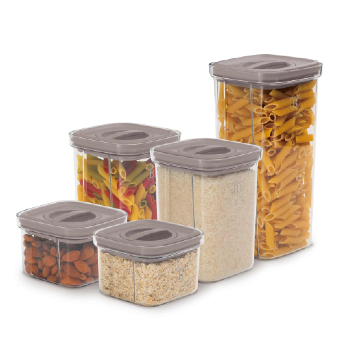 Berlinger Haus 5+5 Pcs Canister Set, Taupe Collection