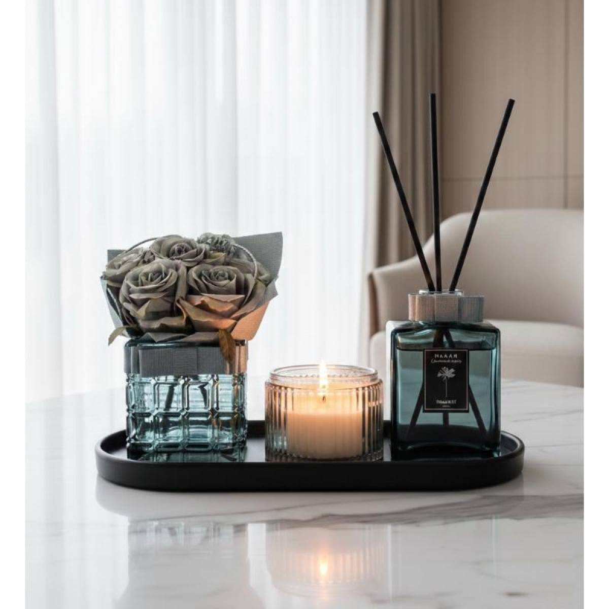 Finmanlife Roman Holiday Luxury Home Fragrance & Aromatherapy Gift Set, Sk935bl