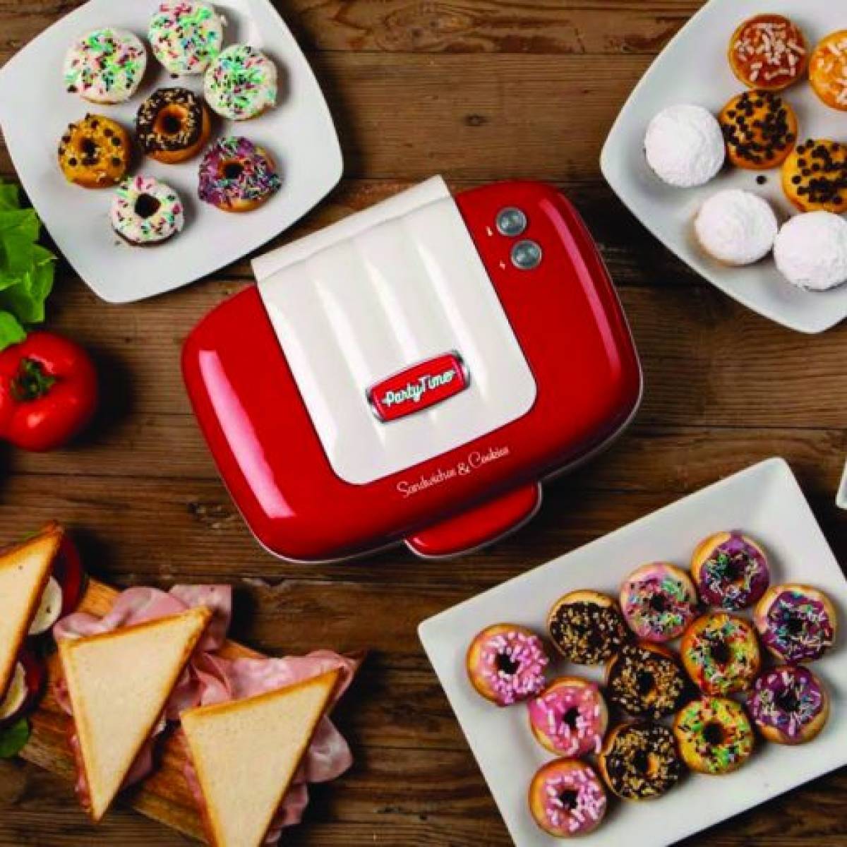 Ariete Sandwich Maker 3 Plates Red