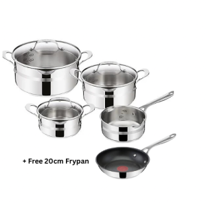 Tefal Jamie Oliver Brushed Saucepan Set Stainless Steel